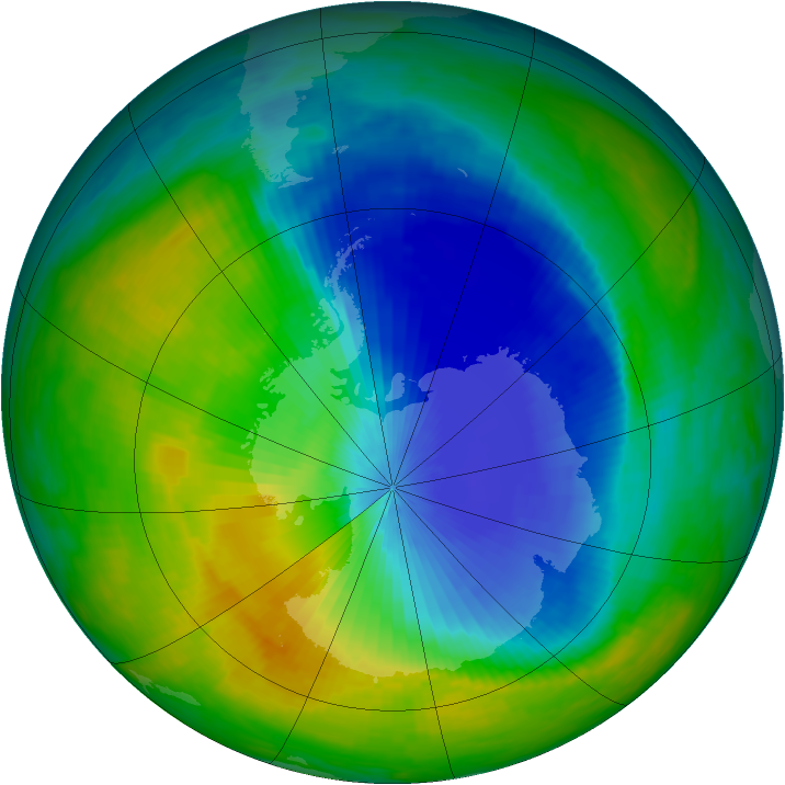 Antarctic ozone map for 04 November 1985